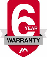 Peak 301 six-year warranty badge